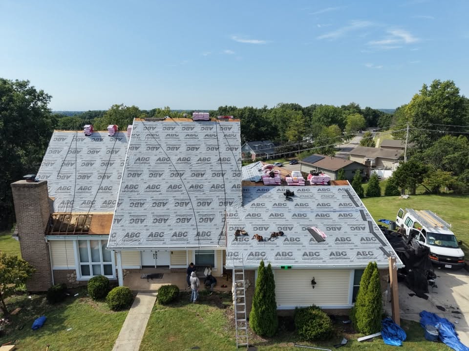 Full underlayment across a multi-gable home
