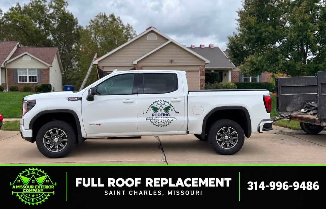 ECI truck at a full roof replacement in Saint Charles, Missouri